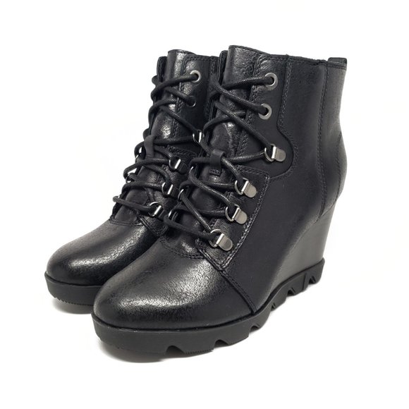 Sorel Joan Uptown Leather Wedge Boots 7.5 8 9 10 - Picture 6 of 7